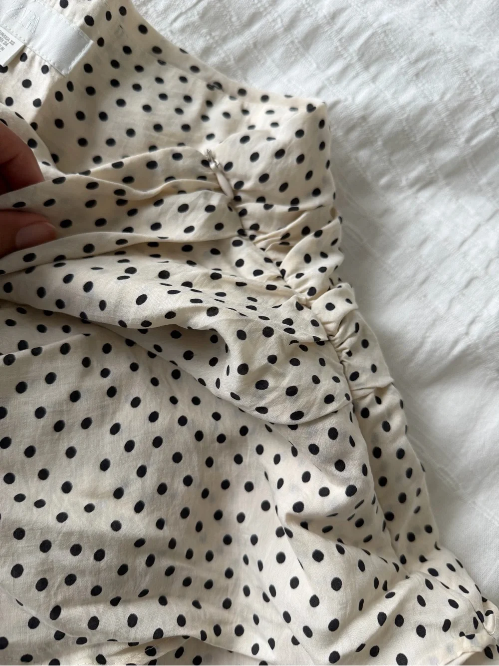 Zara Cream Skort with Black Polka Dots - Picture 3 of 5